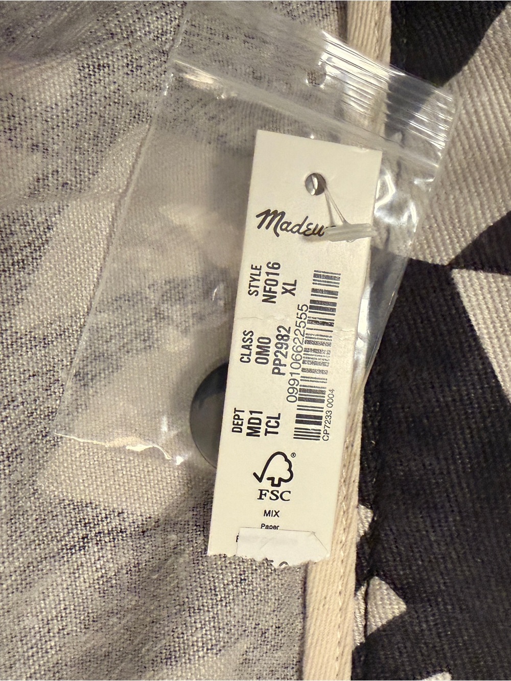 Madewell Men’s XL Hemp Cotton Printed Shorts Thunder Cloud NF016 NWT - Picture 8 of 13